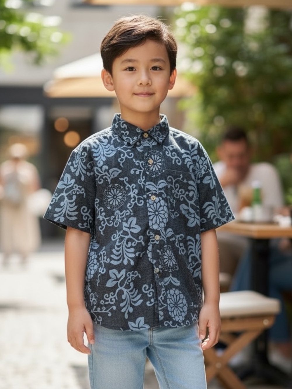 Reyn Spooner Aloha Floral Chrysanthemum Print Short-Sleeve Pullover Button Shirt
